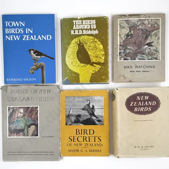 Six Vintage New Zealand Native Bird Reference Volumes