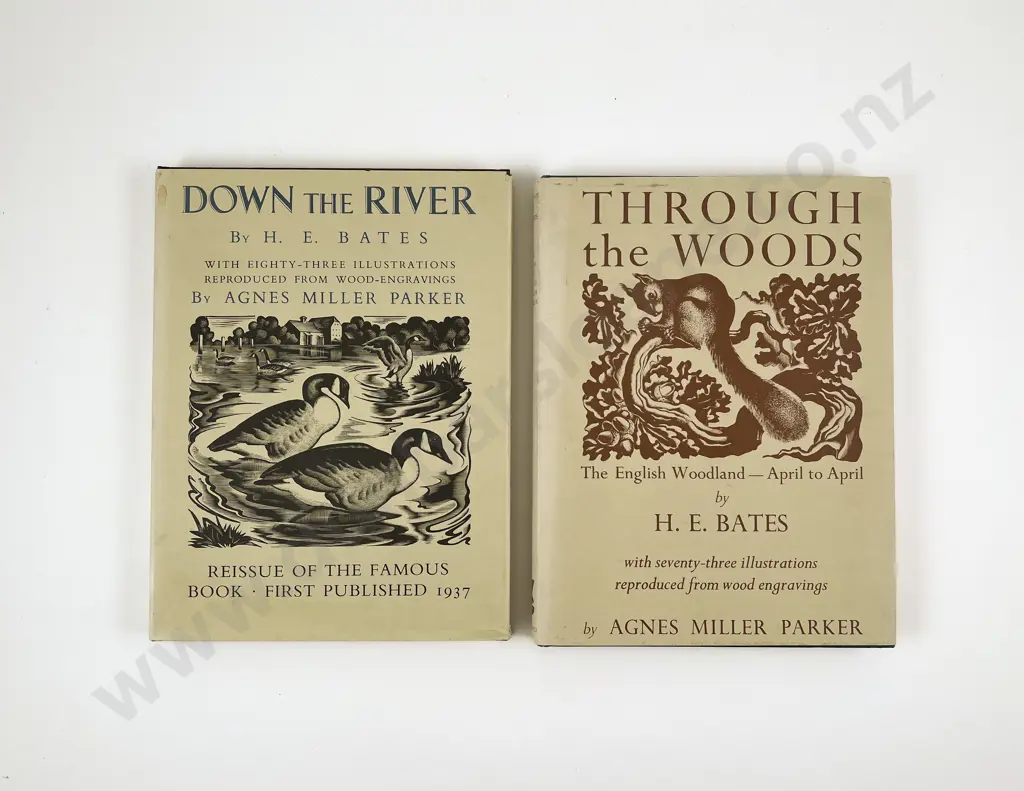 Down The River & Through The Woods Both By H E Bates Image 1++