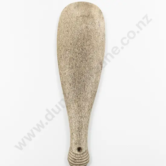 A Good Early 19th Century Patu Paraoa (Whalebone Hand Club)