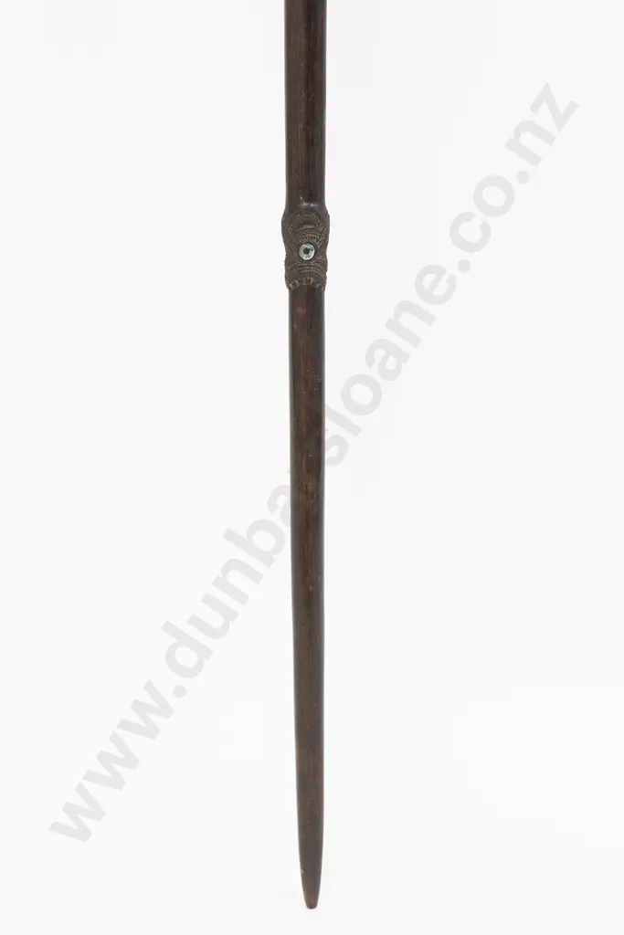 A Good 19th Century Pouwhenua (Long Handled Fighting Staff) Image 1++