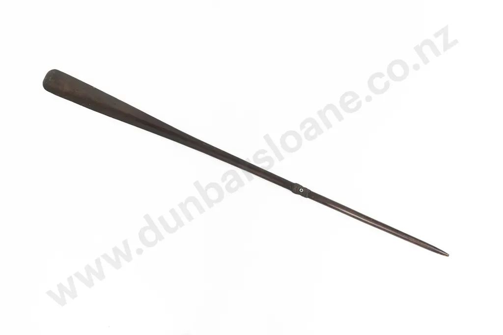 A Good 19th Century Pouwhenua (Long Handled Fighting Staff) Image 1++