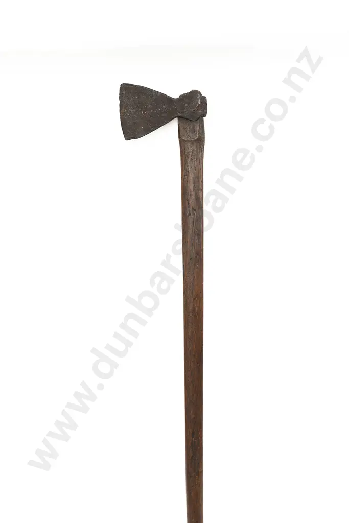 A 19th Century Maori Carved Toki Kakauroa (Long Handled Axe) Image 1++
