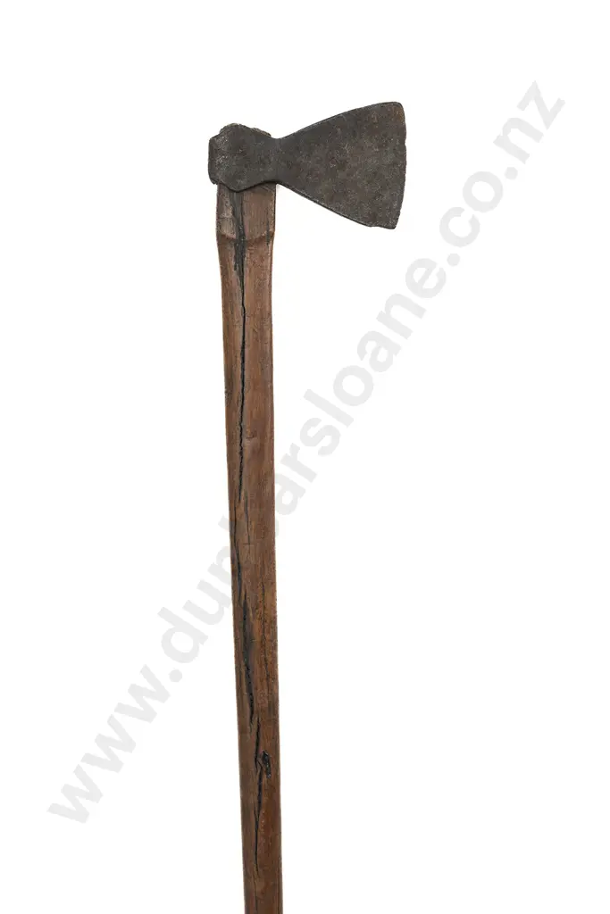 A 19th Century Maori Carved Toki Kakauroa (Long Handled Axe) Image 1++