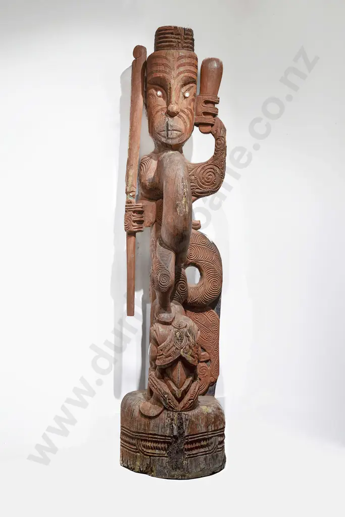 A Large Early 20th Century Pou Whakairo Image 1++