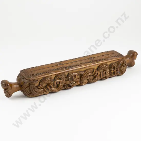 An early 20th Century Box Carved By Thomas Aubrey Chappé Hall
