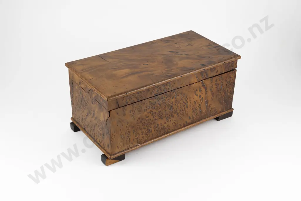 NZ Colonial Burr Totara And Kauri Work Box Image 1++