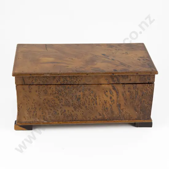 NZ Colonial Burr Totara And Kauri Work Box