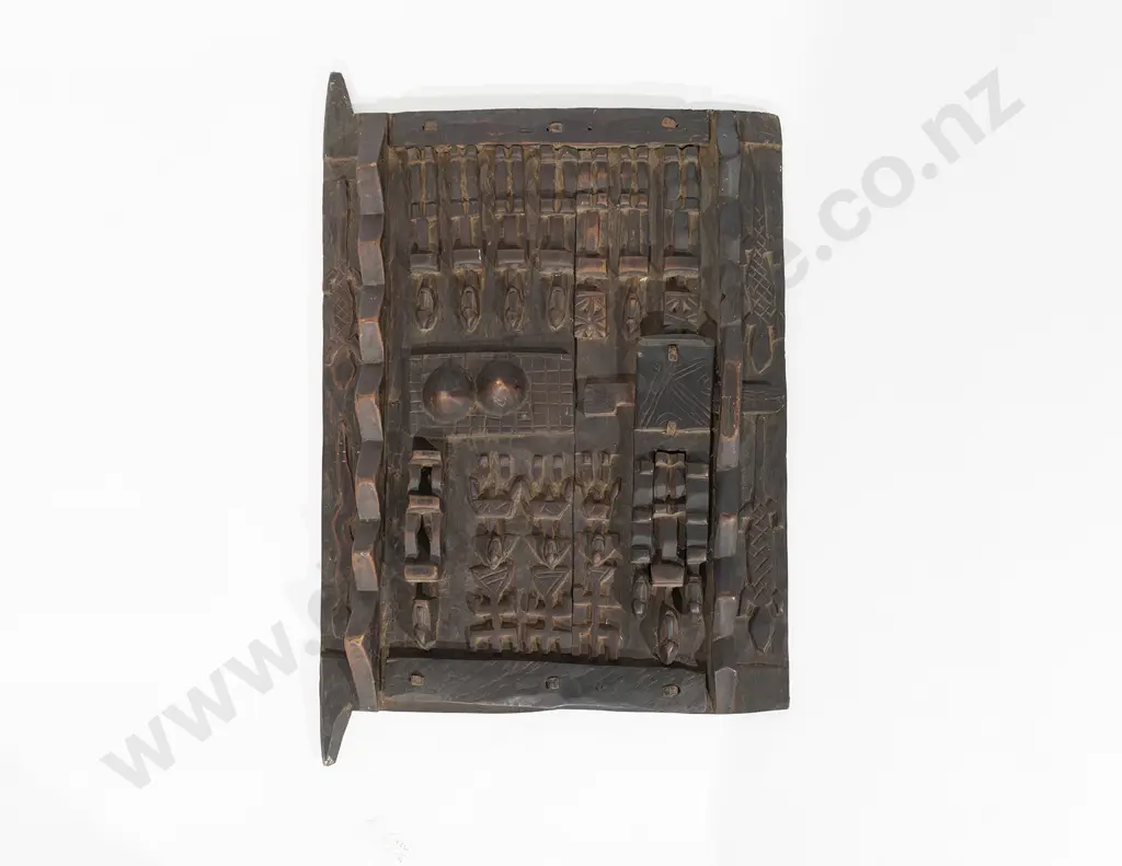 A Carved Wood Granary Door From The Dogon People Of Mali Image 1++