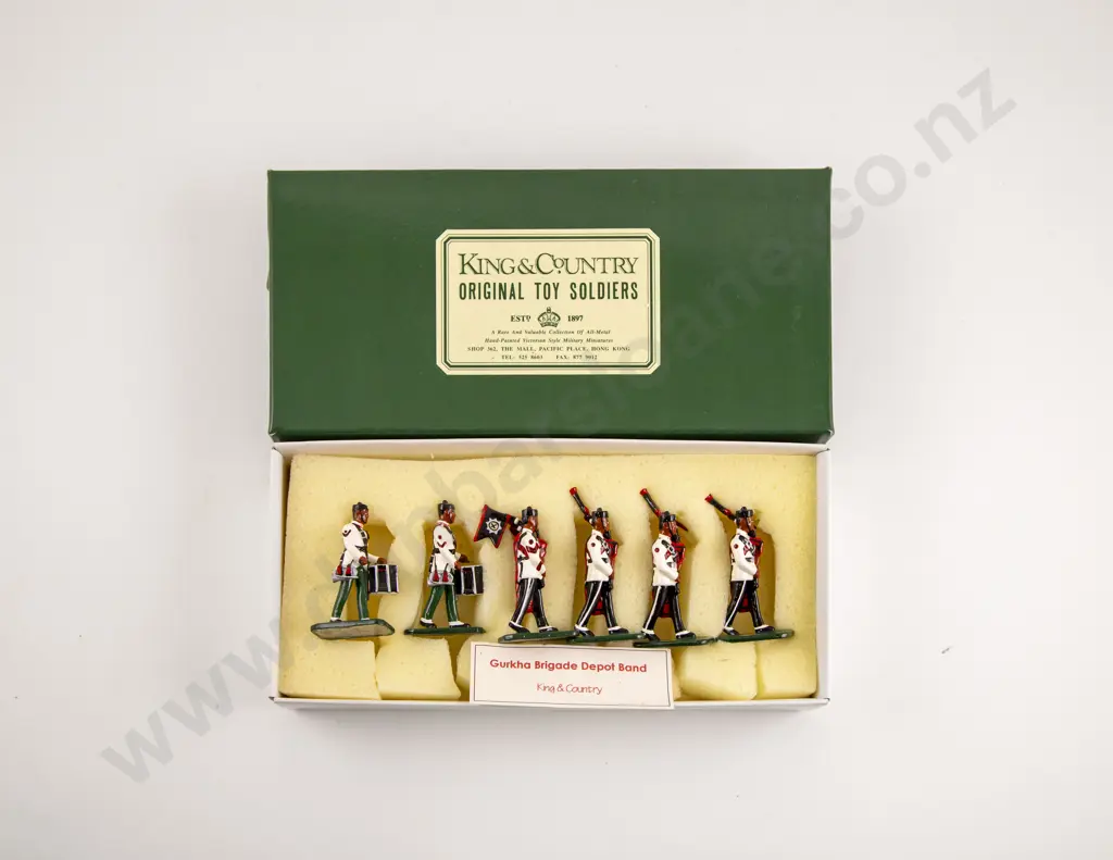 C1991 Boxed King & Country Original Toy Soldiers Gurkha Depot Band (6) Image 1++