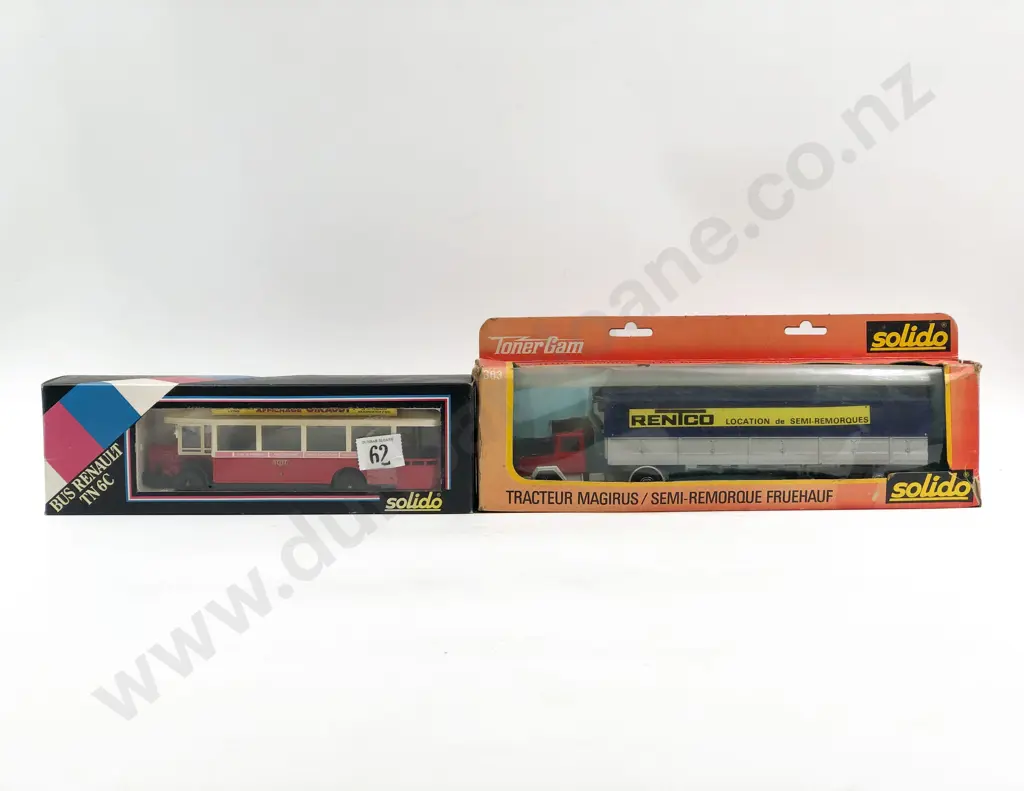 Solido Boxed Renault Bus TN 6C & Magirus Truck Semi-Trailer Image 1++