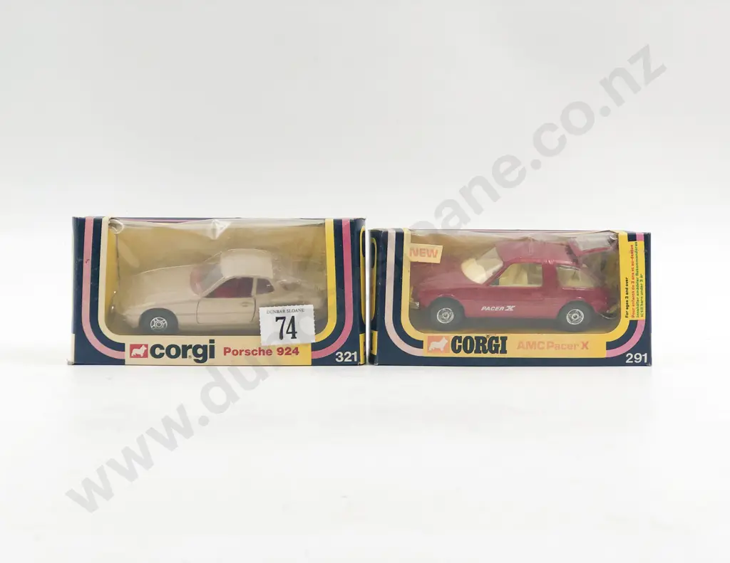 Corgi Boxed 321 Porsche 924 and 291 AMC Pacer X Image 1++