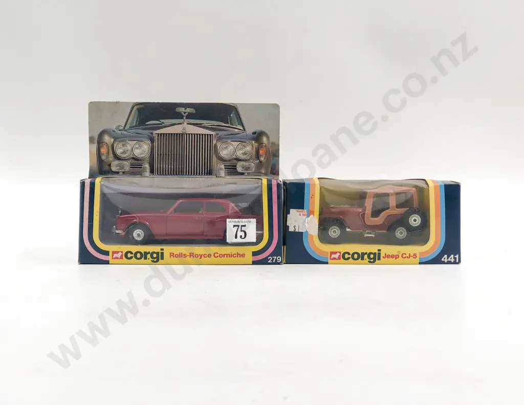 Corgi Boxed 441 Jeep CJ-5 and 279 Rolls Royce Corniche Image 1++