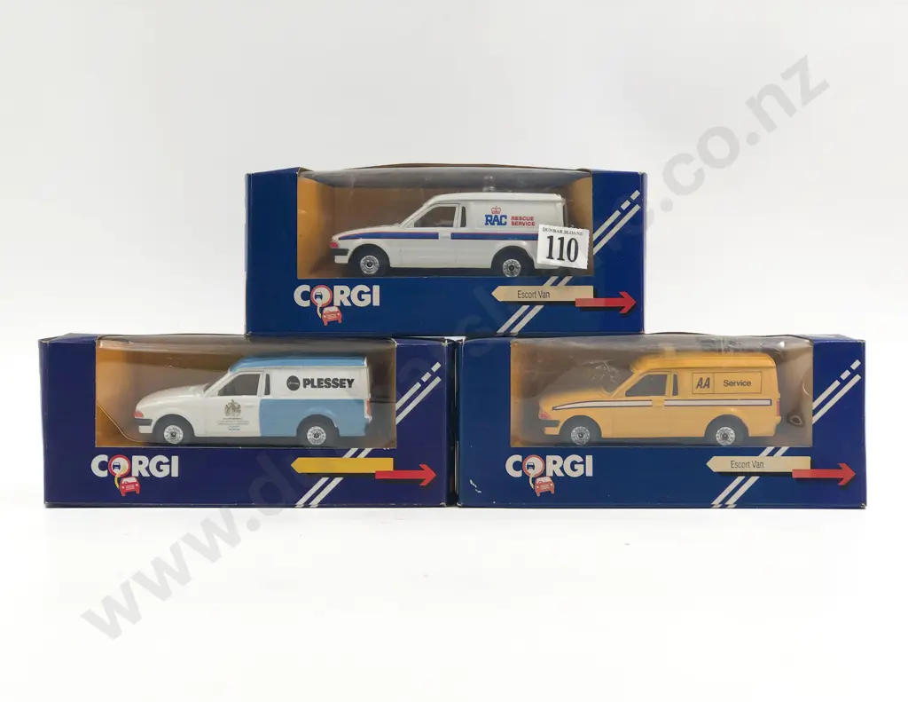 Corgi Three Boxed Models Escort Vans AA Plessey and RAC Image 1++