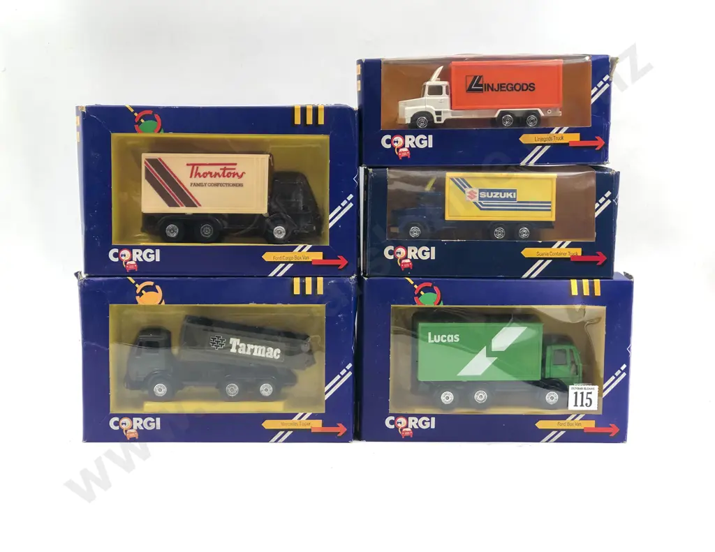 Corgi Five Boxed Truck and Van Models Image 1++