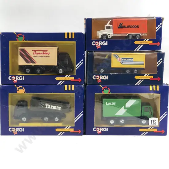 Corgi Five Boxed Truck and Van Models
