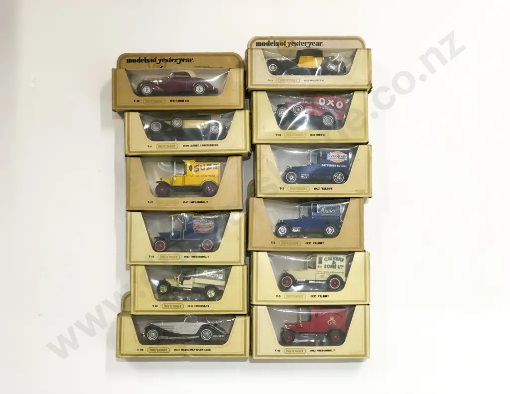 Matchbox Models of Yesteryear Twelve Yellow Boxed Models Image 1++