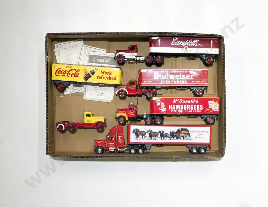 Five Large Matchbox Collector Series Unboxed Advertising Container Trucks Image 1++