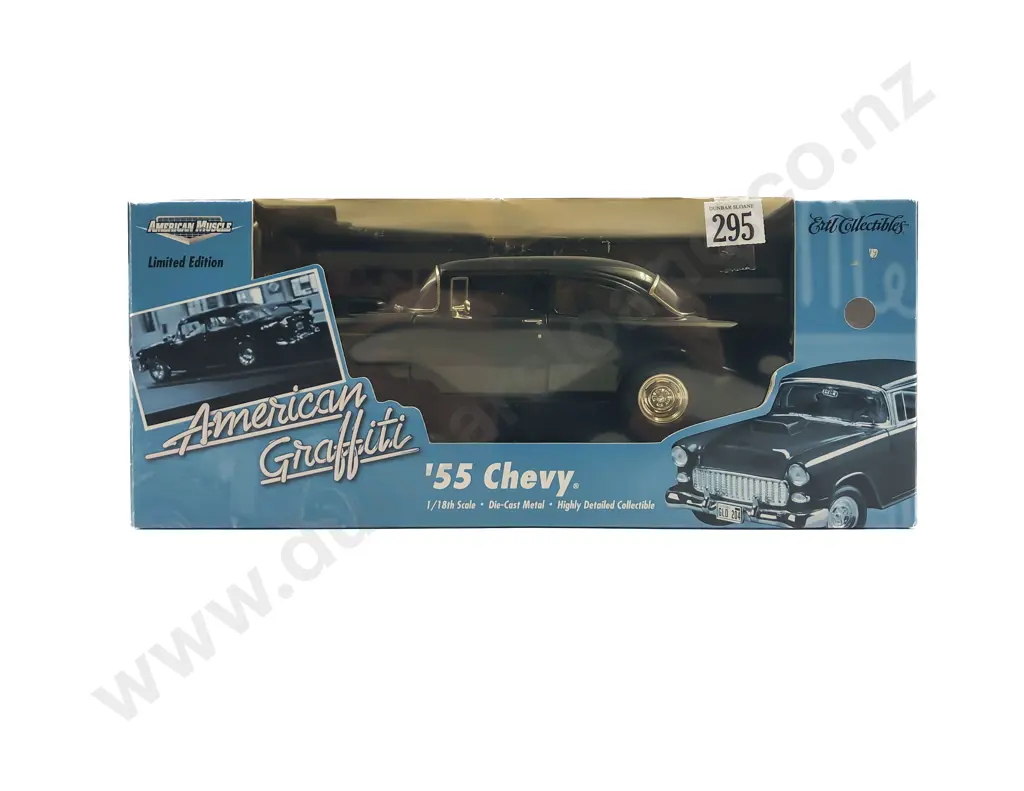 Ertl American Muscle Boxed 1:18 American Graffiti '55 Chevy Image 1++