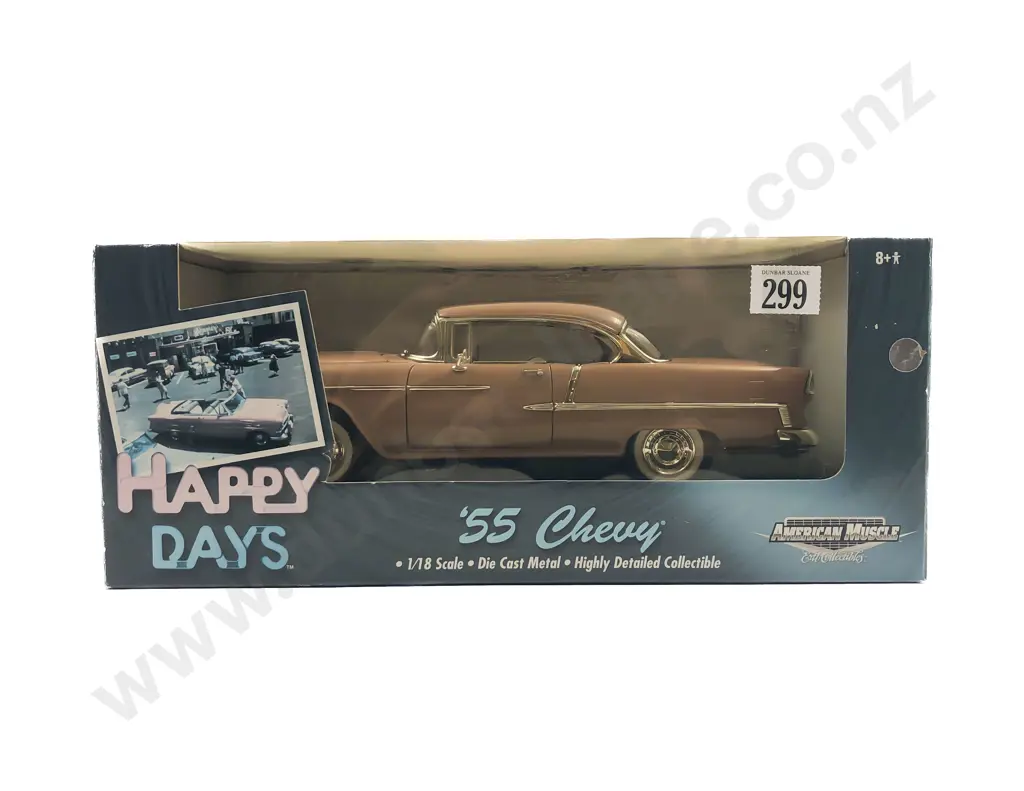 Ertl American Muscle Boxed 1:18 Happy Days '55 Chevy Image 1++