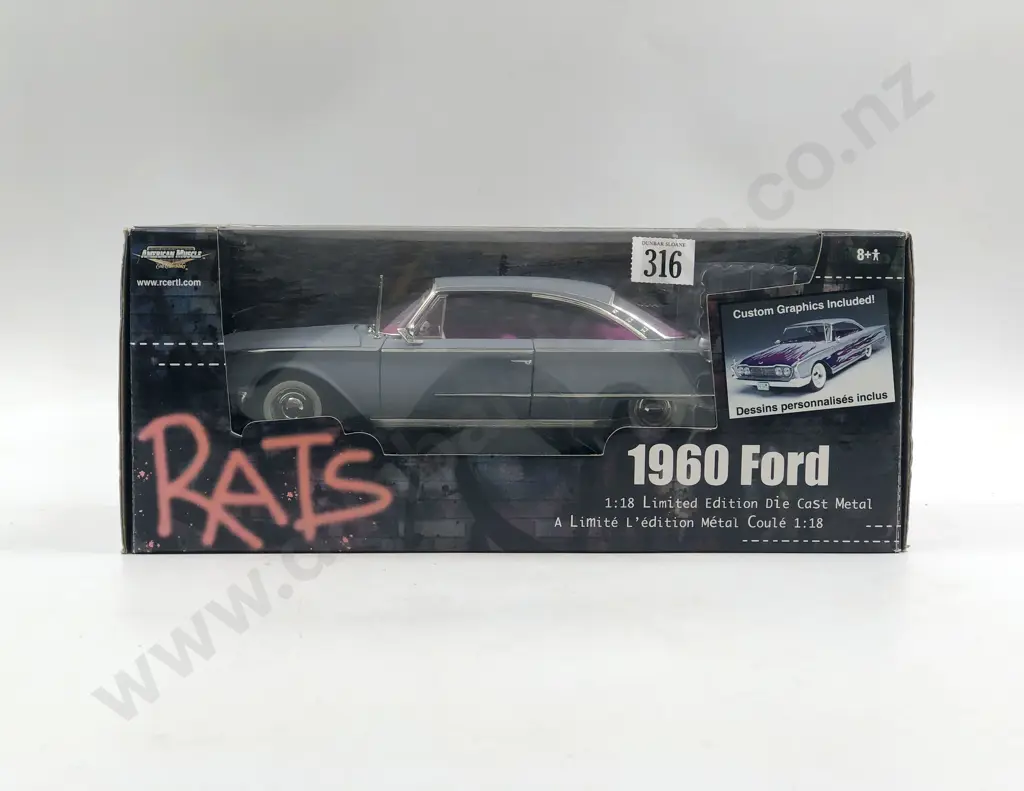 Ertl American Muscle Boxed 1:18 RATS 1960 Ford Image 1++