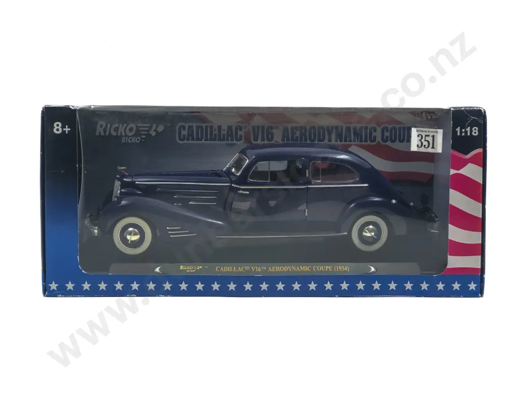 Ricko Boxed 1:18 Cadillac V16 Aerodynamic Coupe (1934) Image 1++