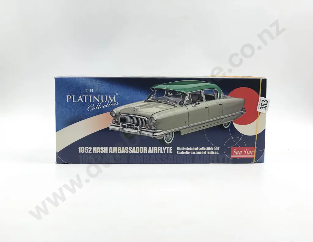 Sun Star Boxed 1:18 Platinum Collection 1952 Nash Ambassador Airflyte Image 1++