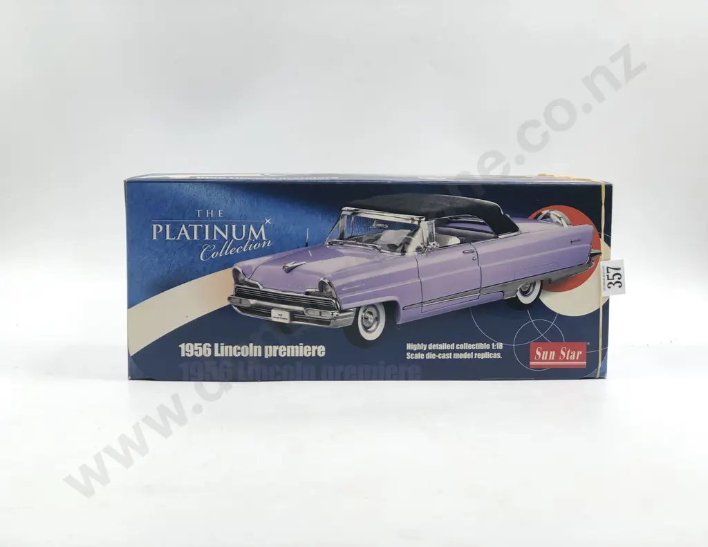 Sun Star Boxed 1:18 Platinum Collection 1956 Lincoln Premiere Image 1++
