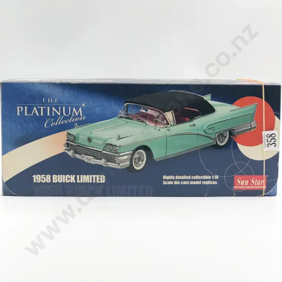 Sun Star Boxed 1:18 Platinum Collection 1958 Buick Limited