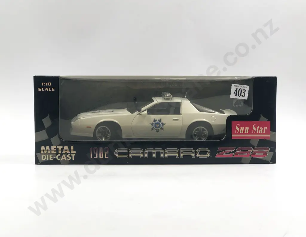 Sun Star Boxed 1:18 1982 Arizona Highway Patrol Camaro Z28 Image 1++