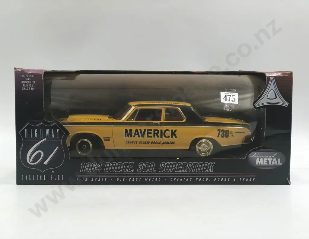 Highway 61 Boxed 1:18 1964 Dodge 330 Superstock Image 1++