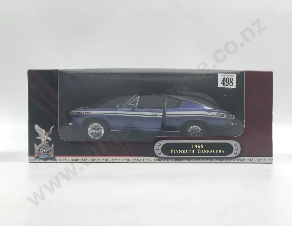 Road Signature Boxed 1:18 1969 Plymouth Barracuda Image 1++