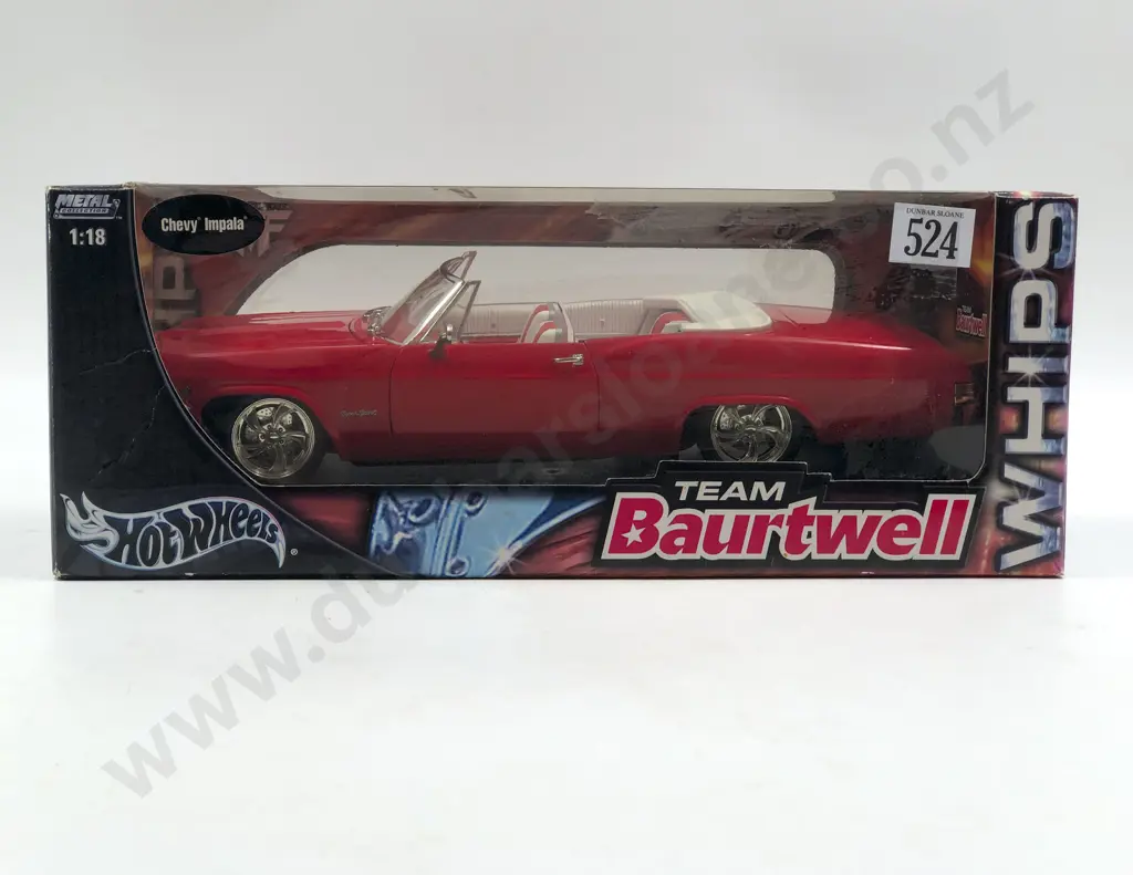 Hot Wheels Boxed 1:18 Team Baurtwell Chevy Impala Image 1++