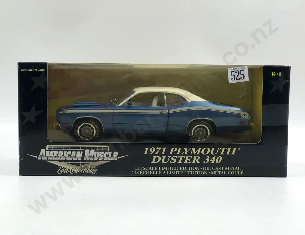 Ertl American Muscle Boxed 1:18 1971 Plymouth Duster 340 Image 1++