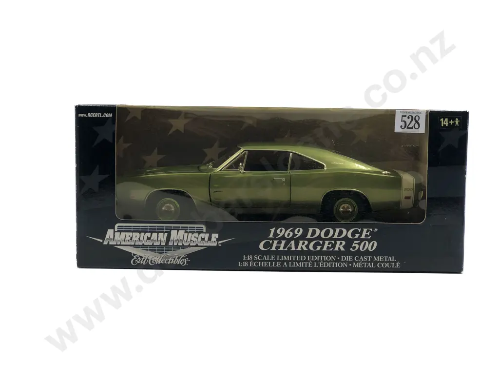 Ertl American Muscle Boxed 1:18 1969 Dodge Charger 500 Image 1++