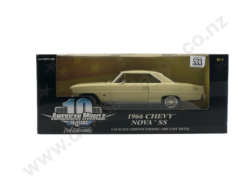 Ertl American Muscle Boxed 1:18 1966 Chevy Nova SS Image 1++