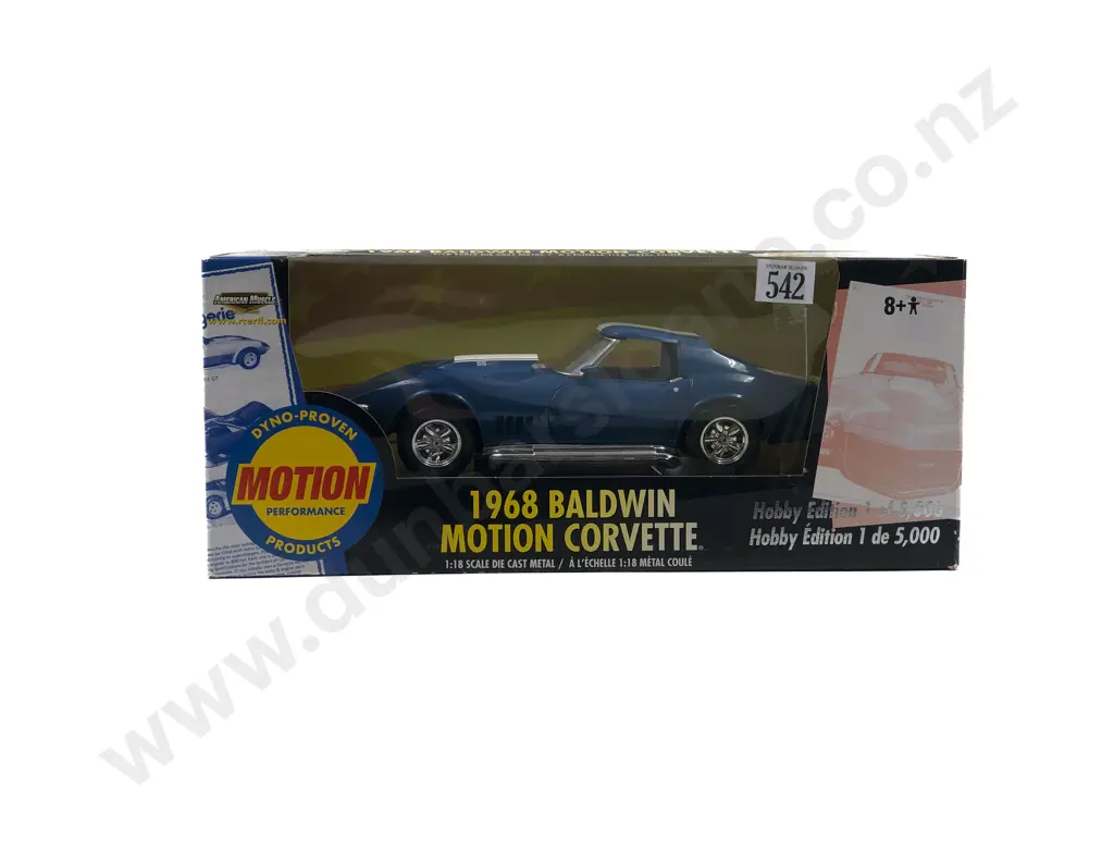 Ertl American Muscle Boxed 1:18 1968 Baldwin Motion Corvette Image 1++