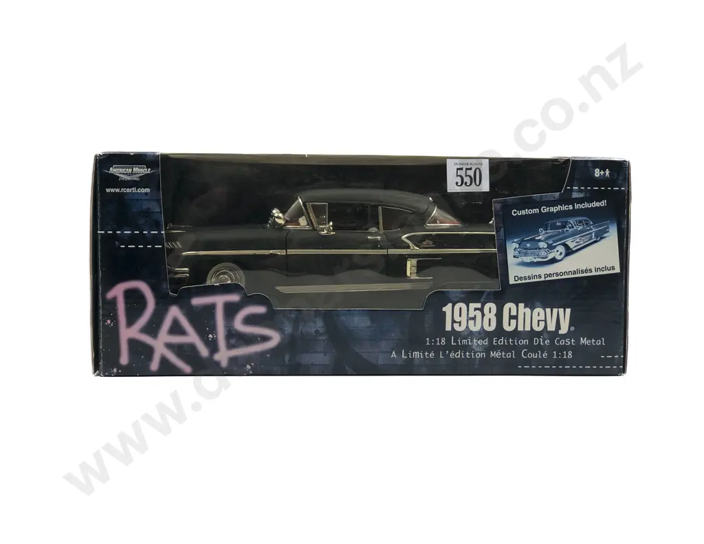 Ertl American Muscle Boxed 1:18 Rats 1958 Chevy Image 1++