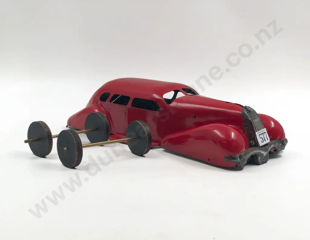 Restored Tinplate Vintage Sedan Image 1++