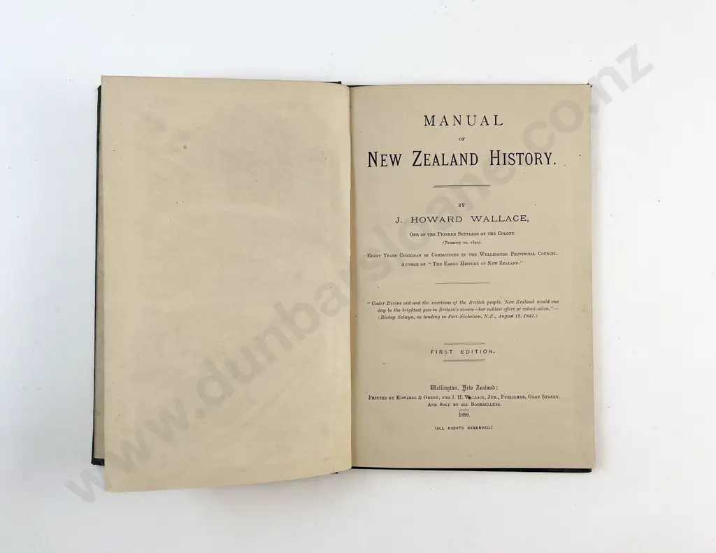 Wallace J Howard - Manual of New Zealand History Image 1++