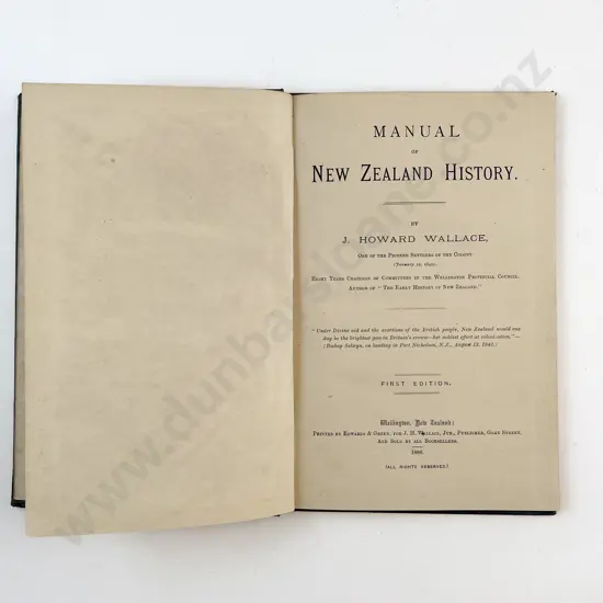 Wallace J Howard - Manual of New Zealand History