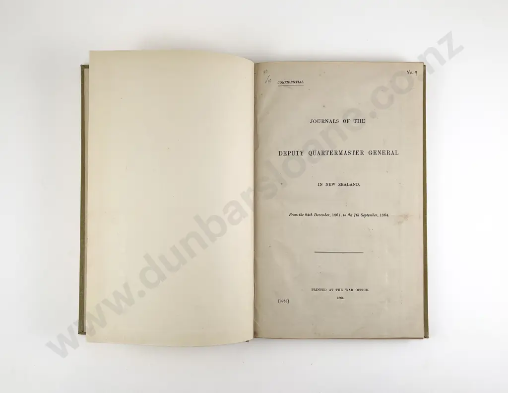 (-) Journals Of The Deputy Quartermaster General In New Zealand Image 1++