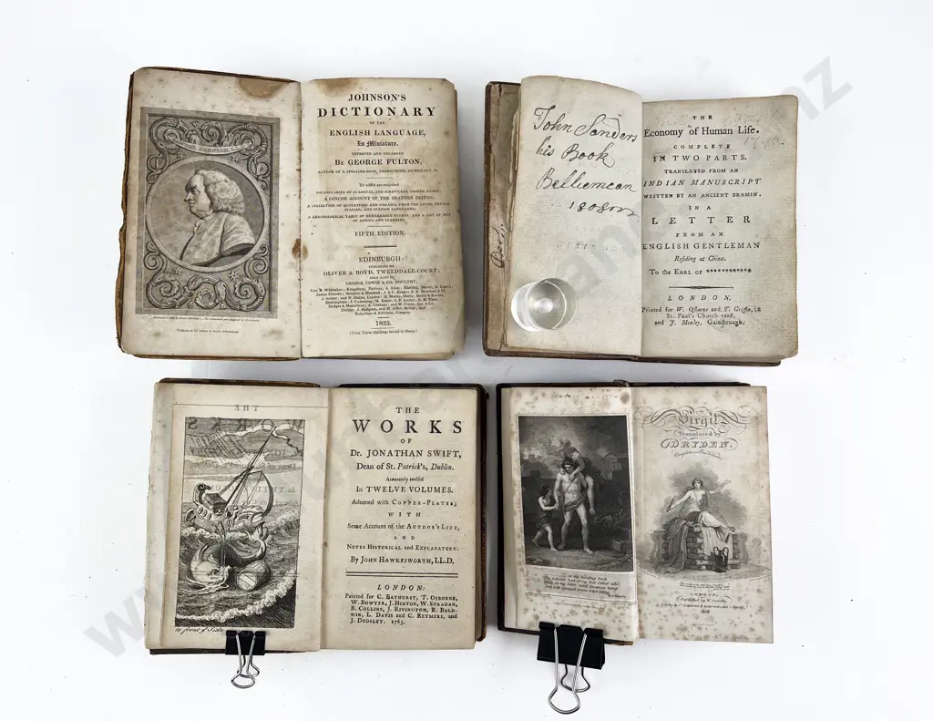 4 Small Antiquarian Volumes Image 1++