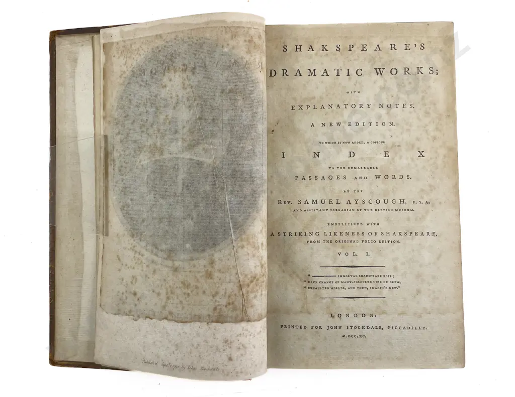 Ayscough Rev Samuel - Shakspeares Dramatic Works & Index Image 1++