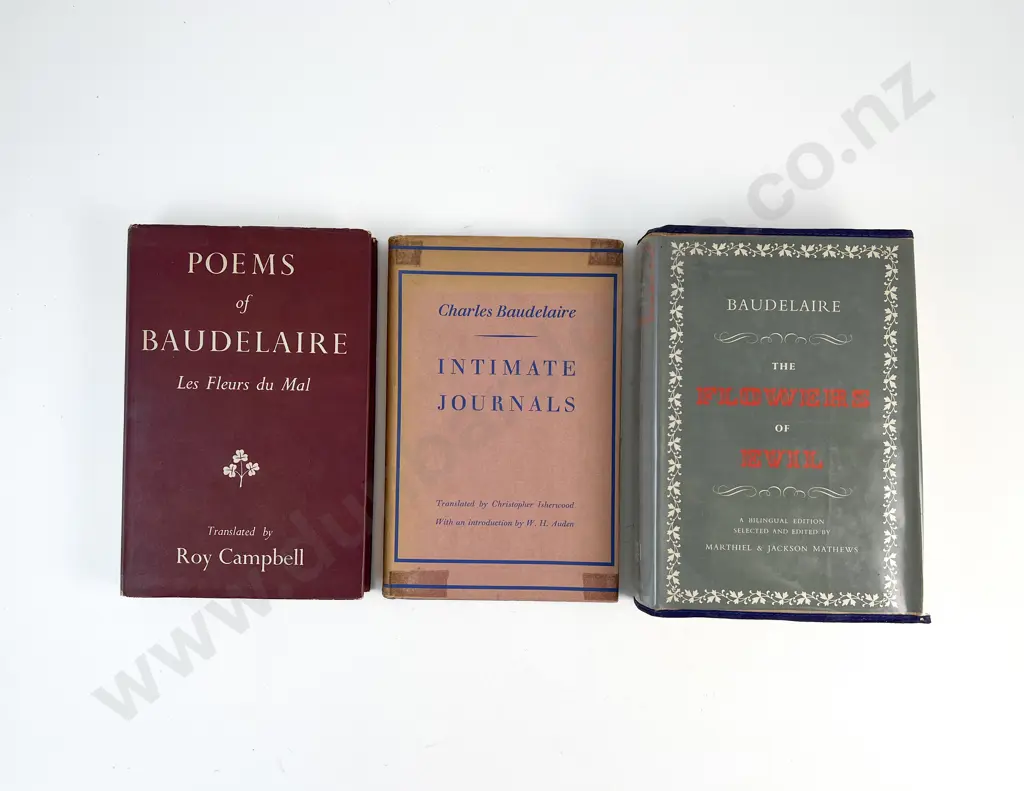 3 Volumes Of Baudelaire Poetry Image 1++