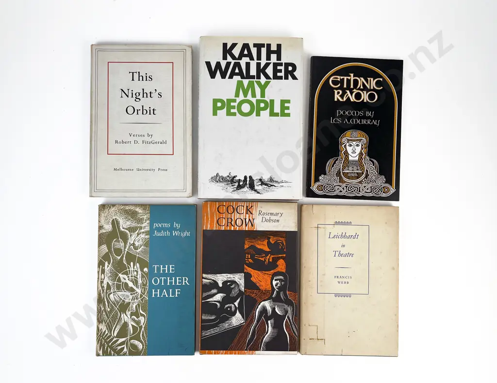6 Various Australian Poetry Volumes Image 1++