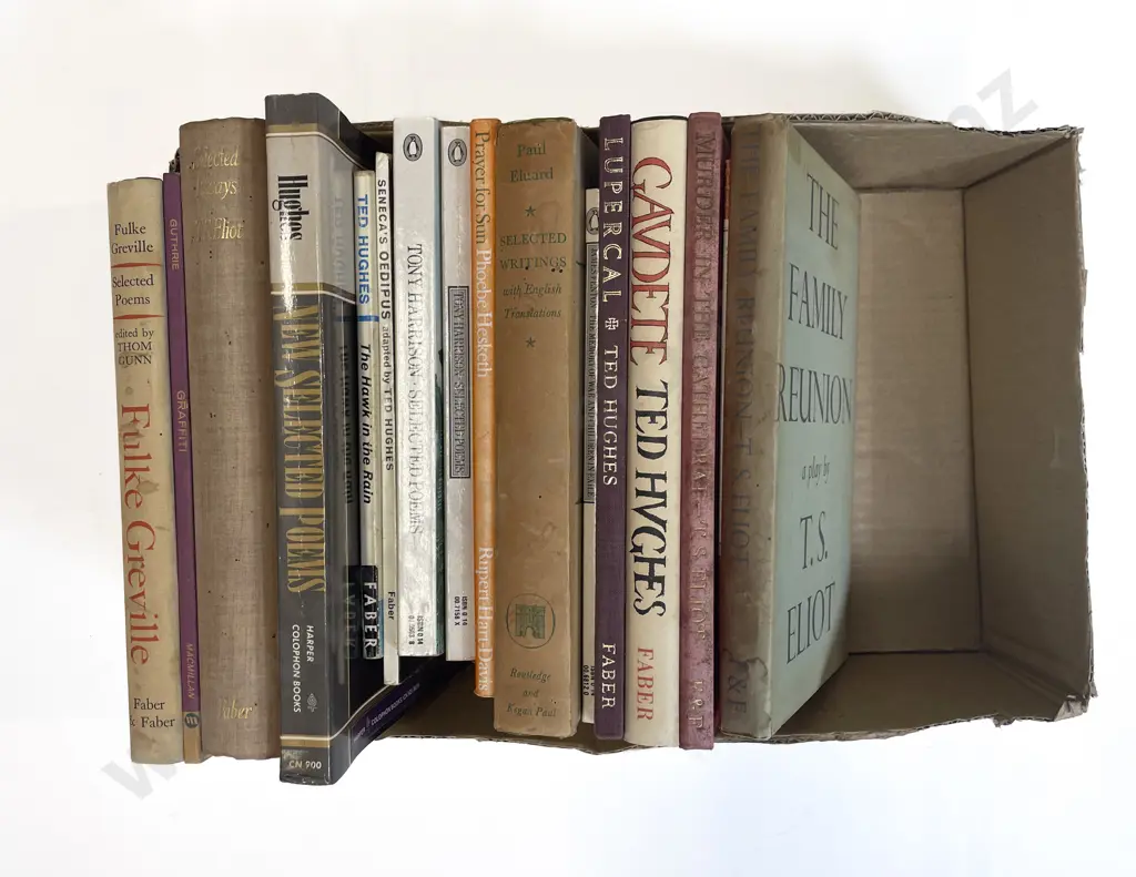 Carton Of Assorted Poetry Books Image 1++