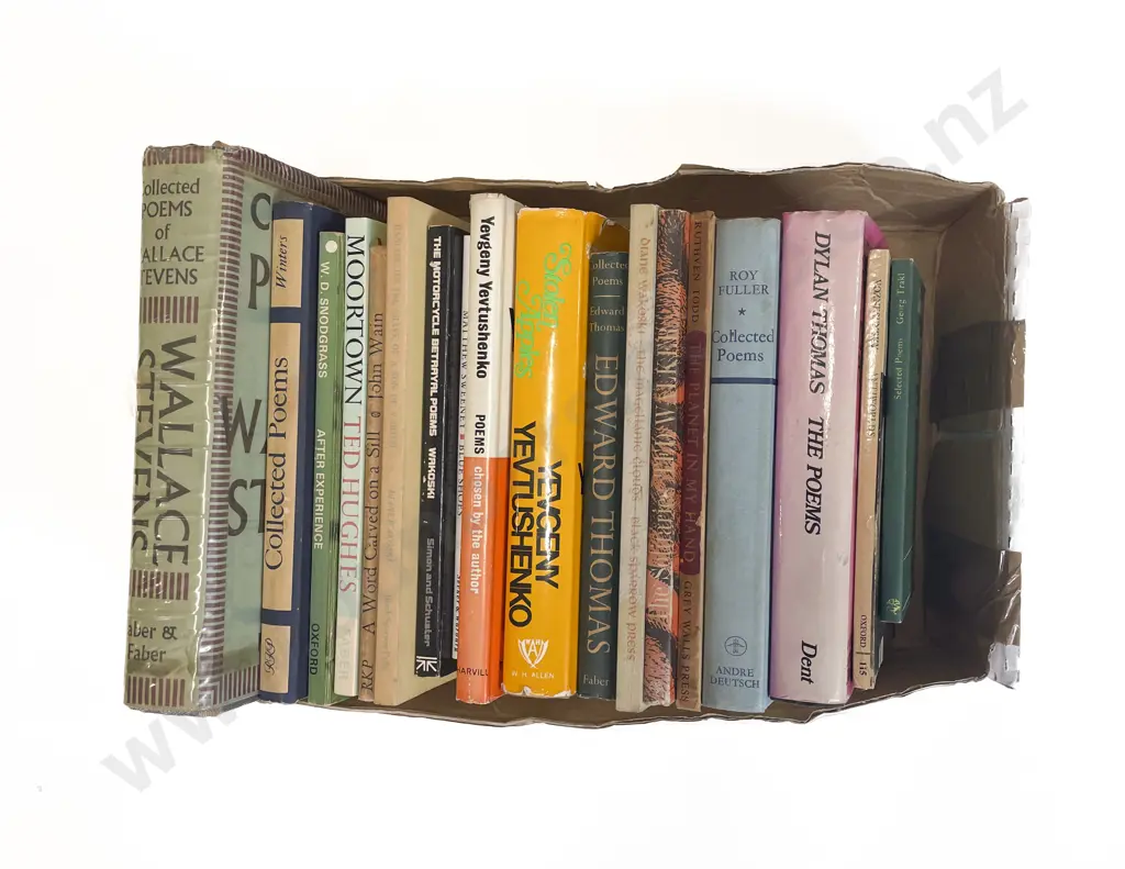 Carton Of Assorted Poetry Books Image 1++