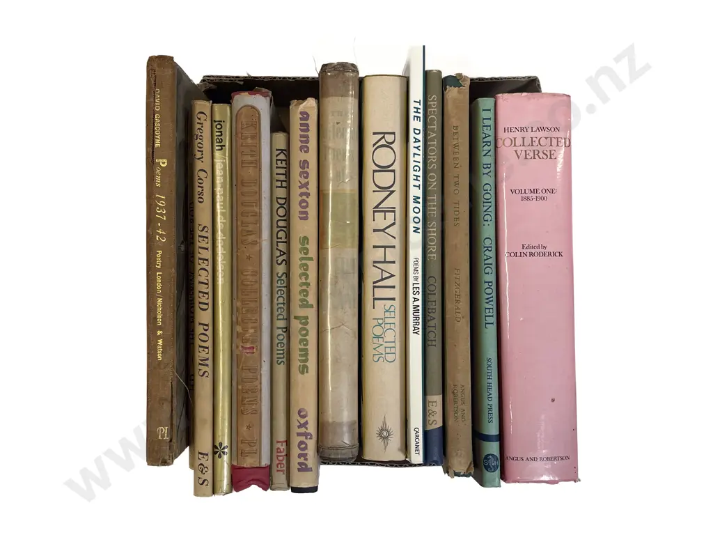 Carton Of Assorted Poetry Books Image 1++