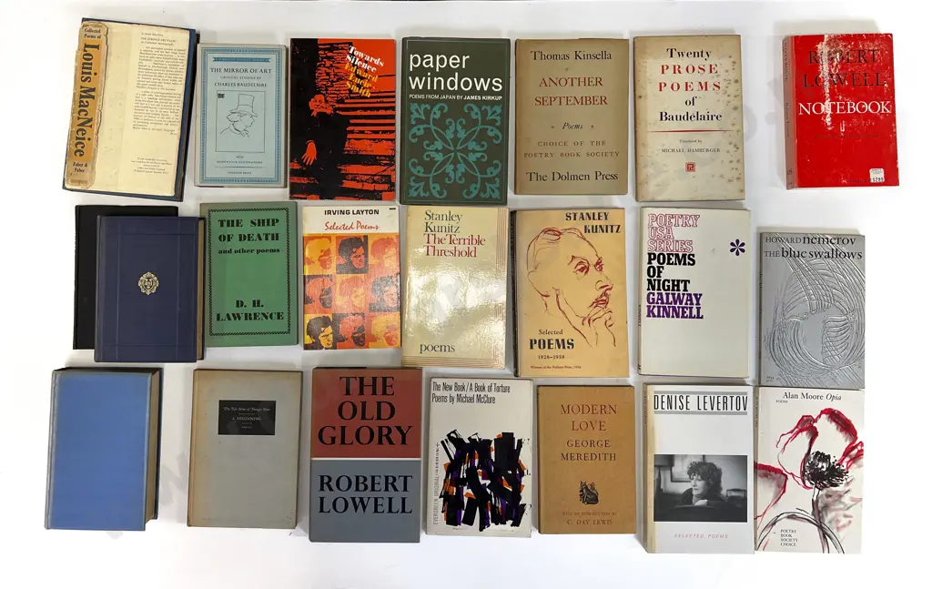 Carton Of Assorted Poetry Books Image 1++