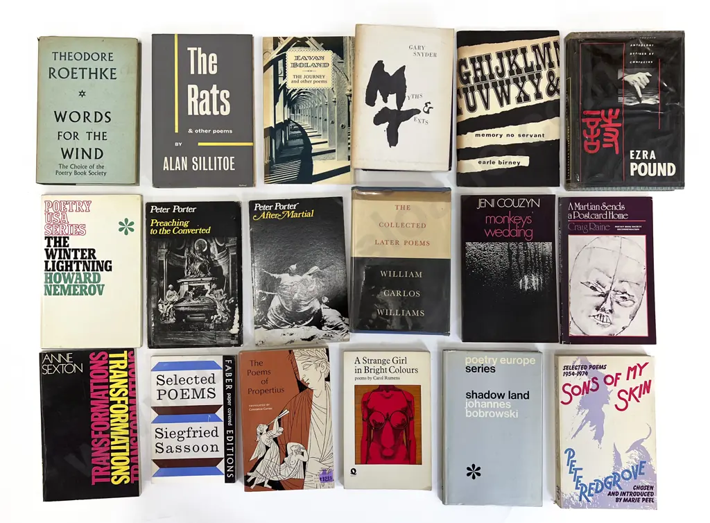 Carton Of Assorted Poetry Books Image 1++